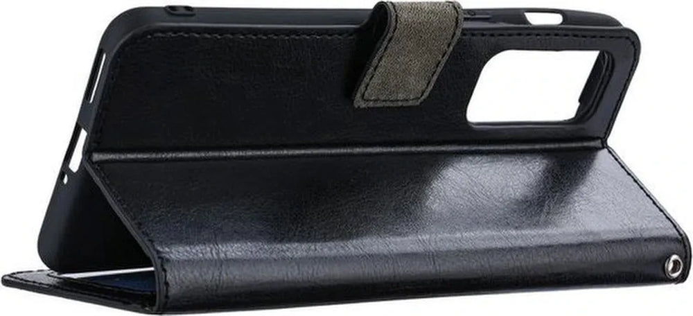 OnePlus Nord 2 Hoesjes – Portemonnee Book Case – Pasjeshouder – Magneetsluiting – Zwart-Ilumina Benelux