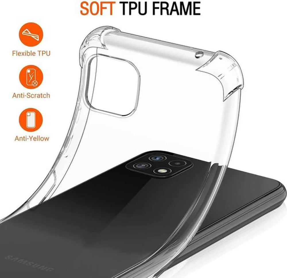 Samsung Galaxy A22 4G Hoesjes – Siliconen Backcover – Schokbestendig – Flexibel – Transparant-Ilumina Benelux