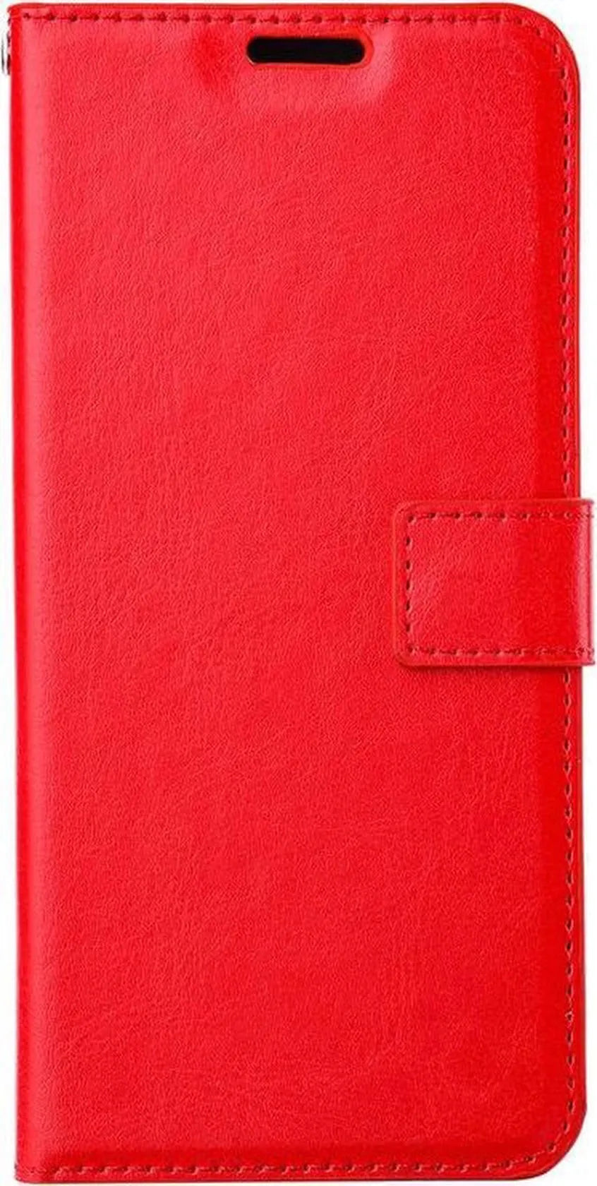 Motorola Edge 20 Pro Hoesjes – Portemonnee Book Case – Pasjeshouder – Magneetsluiting – Rood-Ilumina Benelux