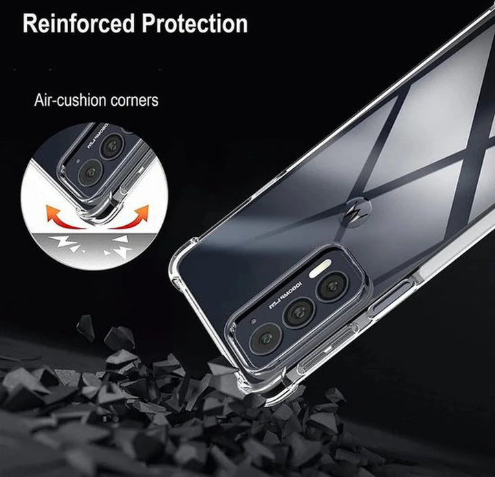 Motorola Edge 20 Pro Hoesjes – Siliconen Backcover – Schokbestendig – Transparant – Anti-shock-Ilumina Benelux