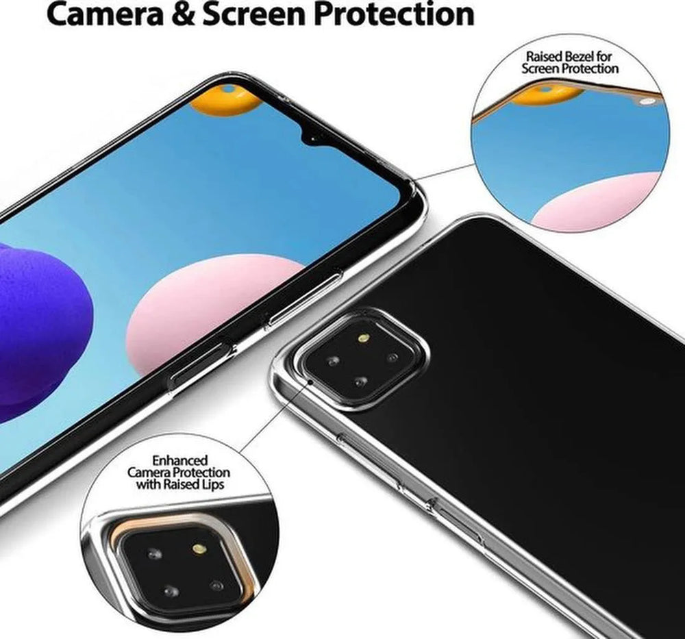 Samsung Galaxy A22 4G Hoesjes – Siliconen Backcover – Flexibel – Transparant-Ilumina Benelux
