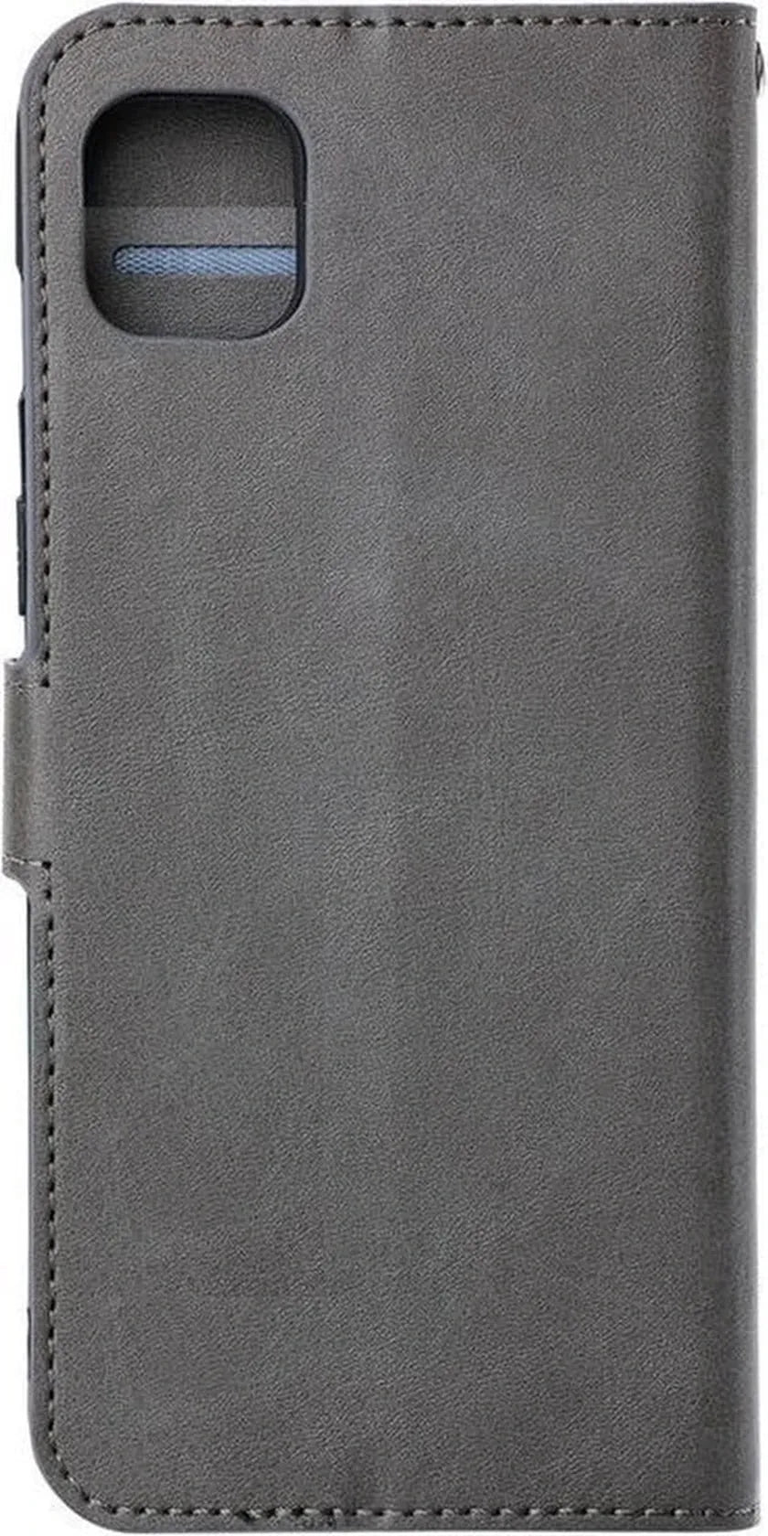 iPhone 13 Hoesjes – Portemonnee Book Case – Pasjeshouder – 2x Screenprotector Gehard Glas – Grijs-Ilumina Benelux