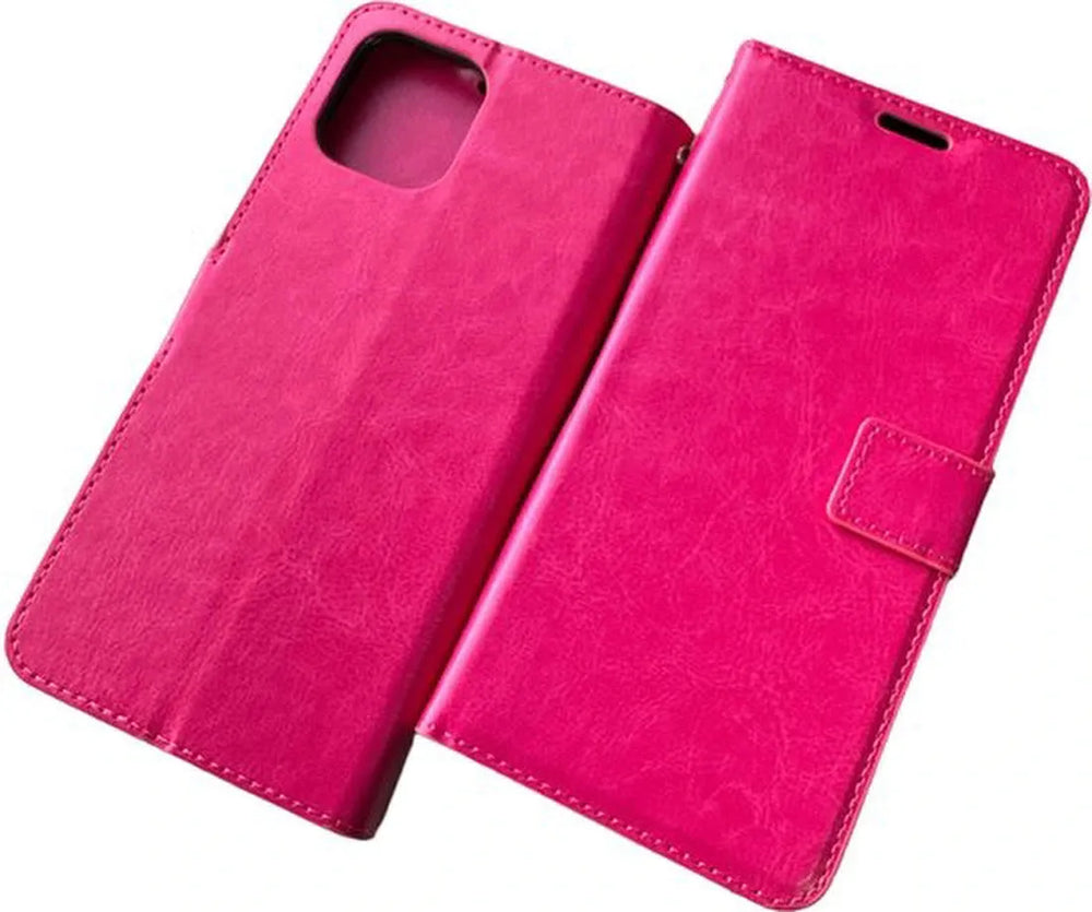 Motorola Edge 20 Lite Hoesjes – Portemonnee Book Case – Pasjeshouder – Magneetsluiting – Roze-Ilumina Benelux