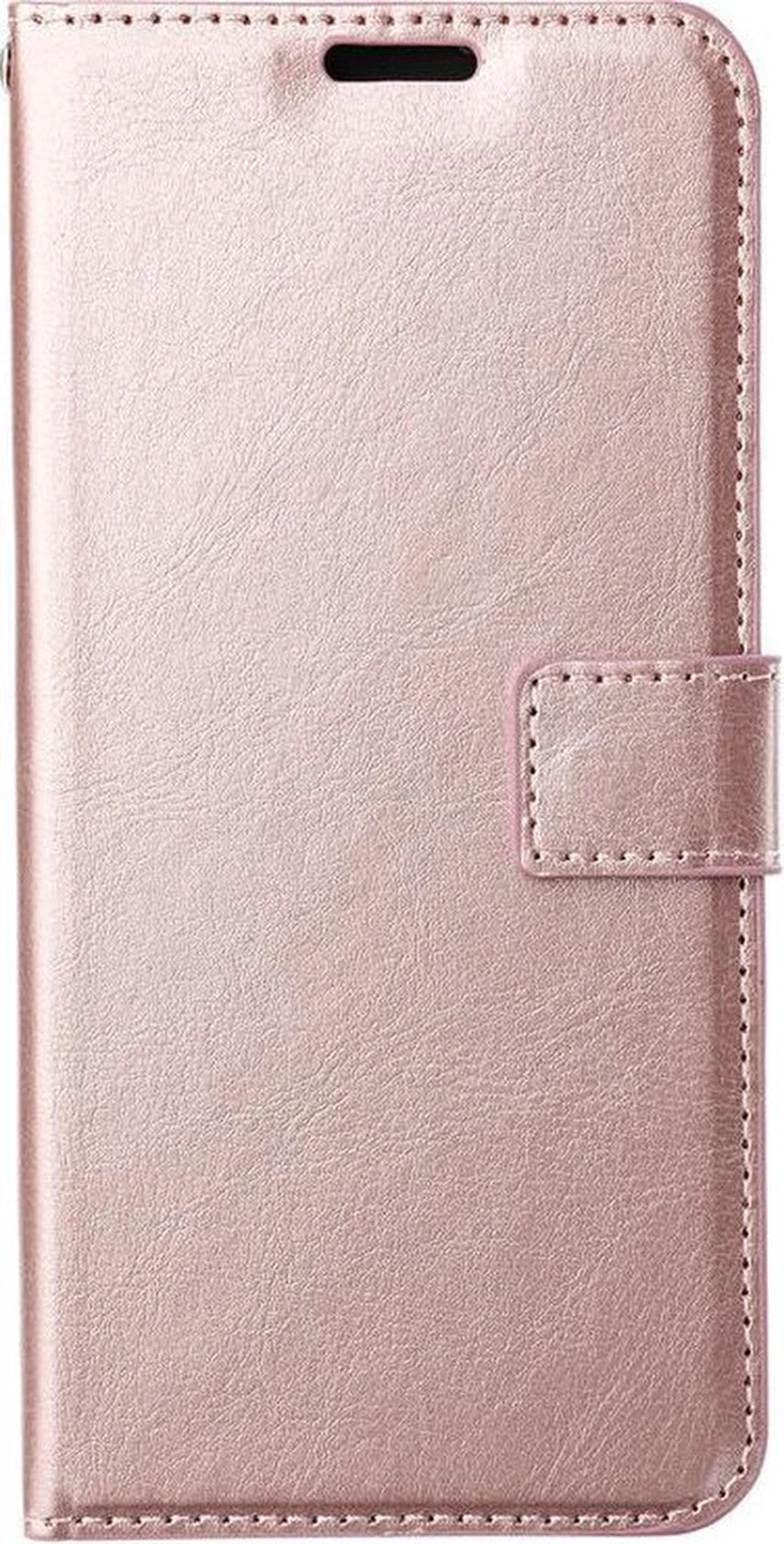 Samsung Galaxy A22 4G Hoesjes – Portemonnee Hoes – 2 Pack Screenprotector – Pasjeshouder – Roségoud