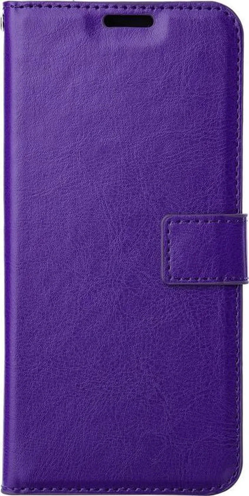 Motorola Edge 20 Pro Hoesjes – Portemonnee Book Case – Pasjeshouder – 2x Screenprotector – Paars-Ilumina Benelux