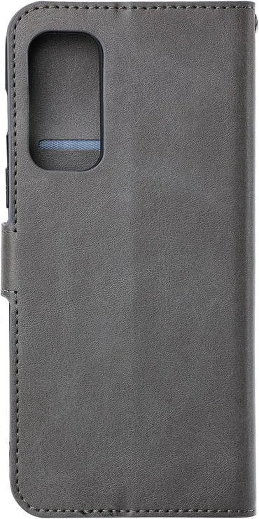 Motorola Edge 20 Pro Hoesjes – Portemonnee Book Case – Pasjeshouder – Magneetsluiting – Grijs-Ilumina Benelux