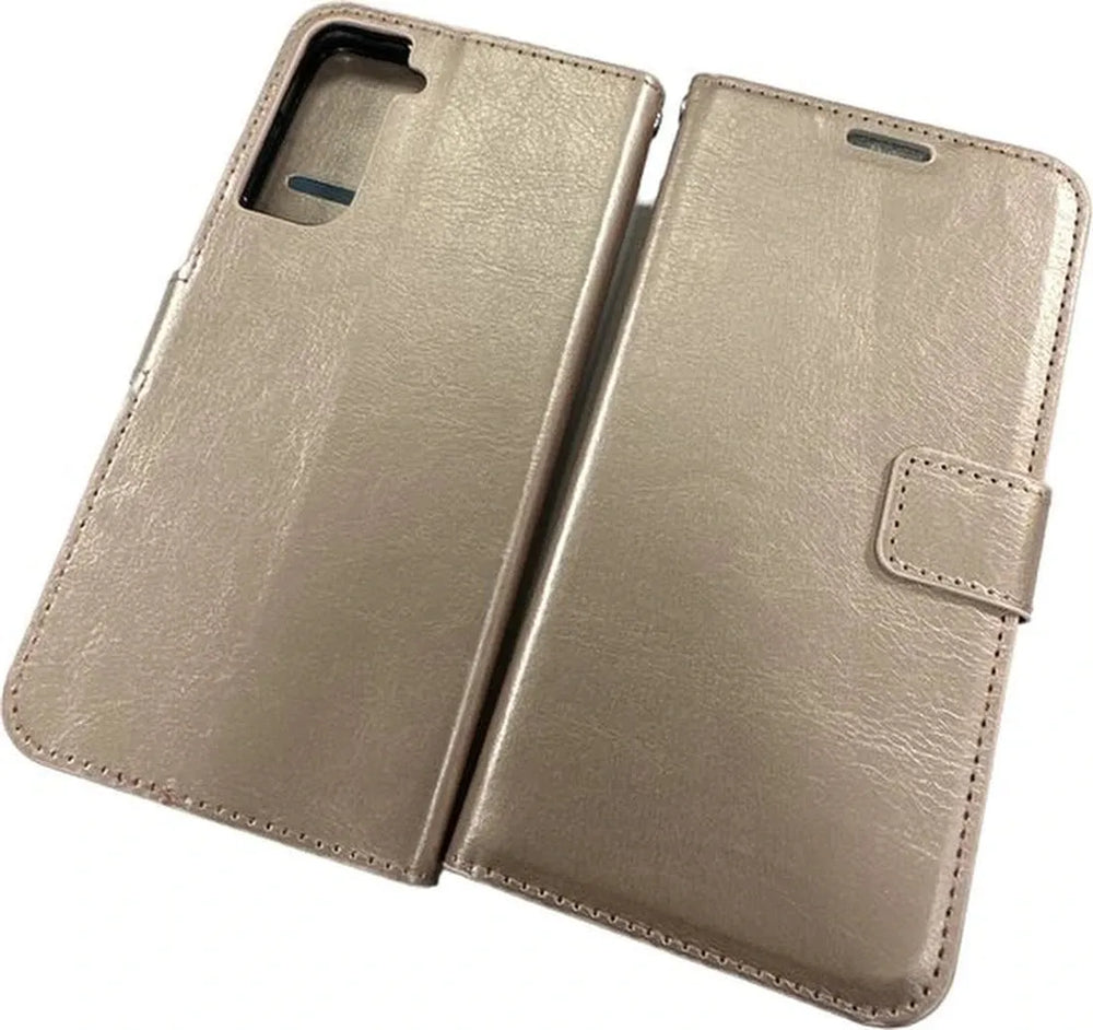 Samsung Galaxy S22 Plus Hoesjes – Portemonnee Hoes – 2 Pack Screenprotector – Pasjeshouder – Roségoud-Ilumina Benelux