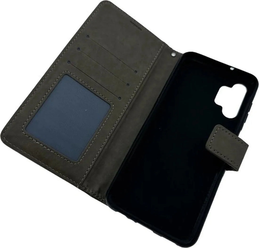 Samsung Galaxy A13 5G / A04s Hoesjes – Portemonnee Book Case – Pasjeshouder – Magneetsluiting – Grijs-Ilumina Benelux