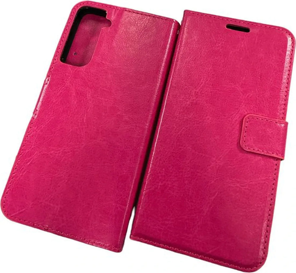 Samsung Galaxy S22+ Hoesjes – Portemonnee Book Case – Pasjeshouder – Magneetsluiting – Roze-Ilumina Benelux