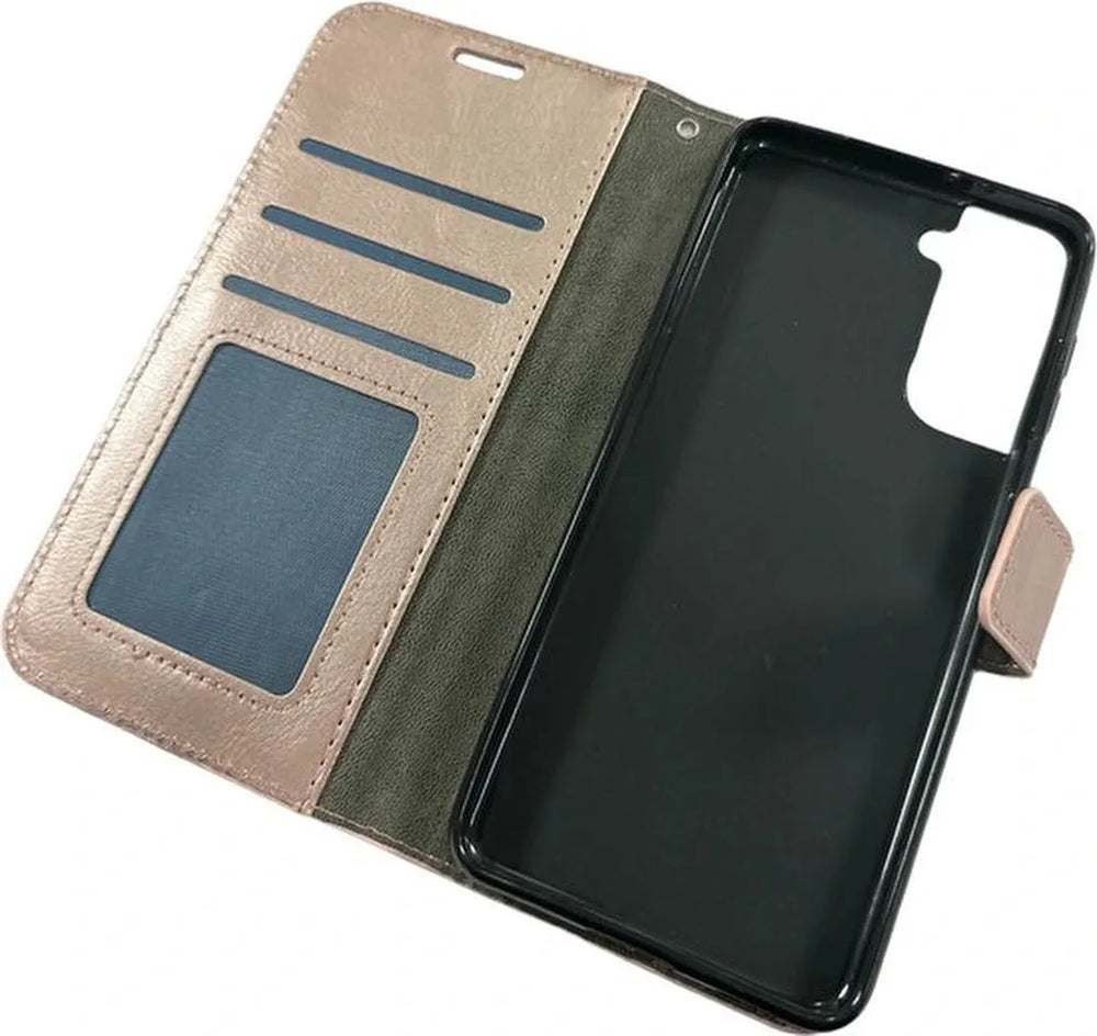 Samsung Galaxy S22+ Hoesjes – Portemonnee Book Case – Pasjeshouder – Magneetsluiting – Roségoud-Ilumina Benelux