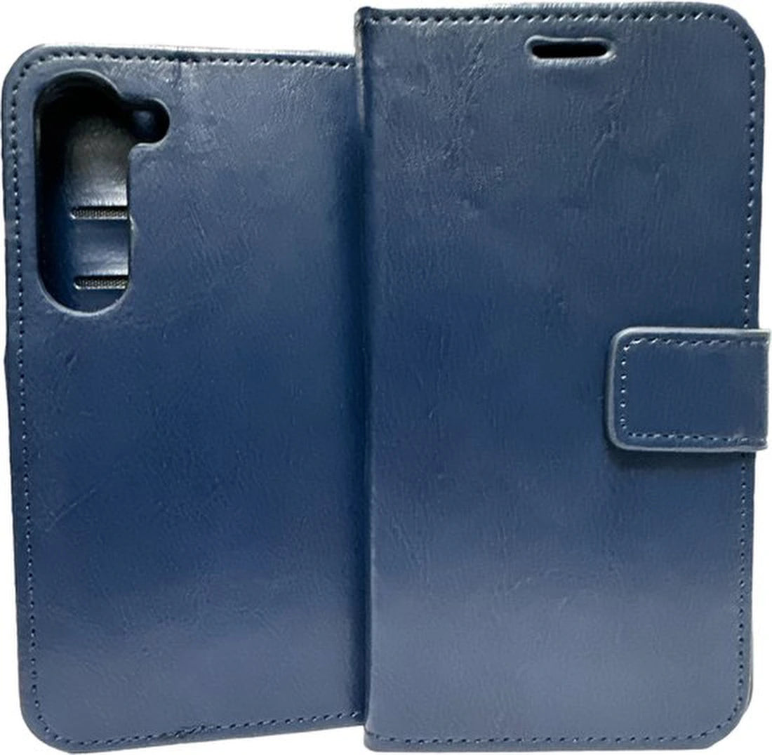 Samsung Galaxy S22 Hoesjes – Portemonnee Book Case – Pasjeshouder – Magneetsluiting – Blauw