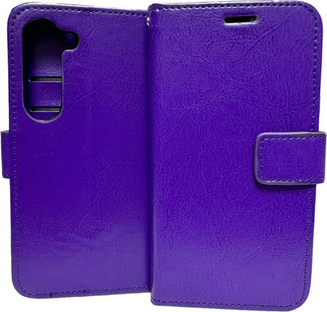 Samsung Galaxy S22 Hoesjes – Portemonnee Book Case – Pasjeshouder – Magneetsluiting – Paars
