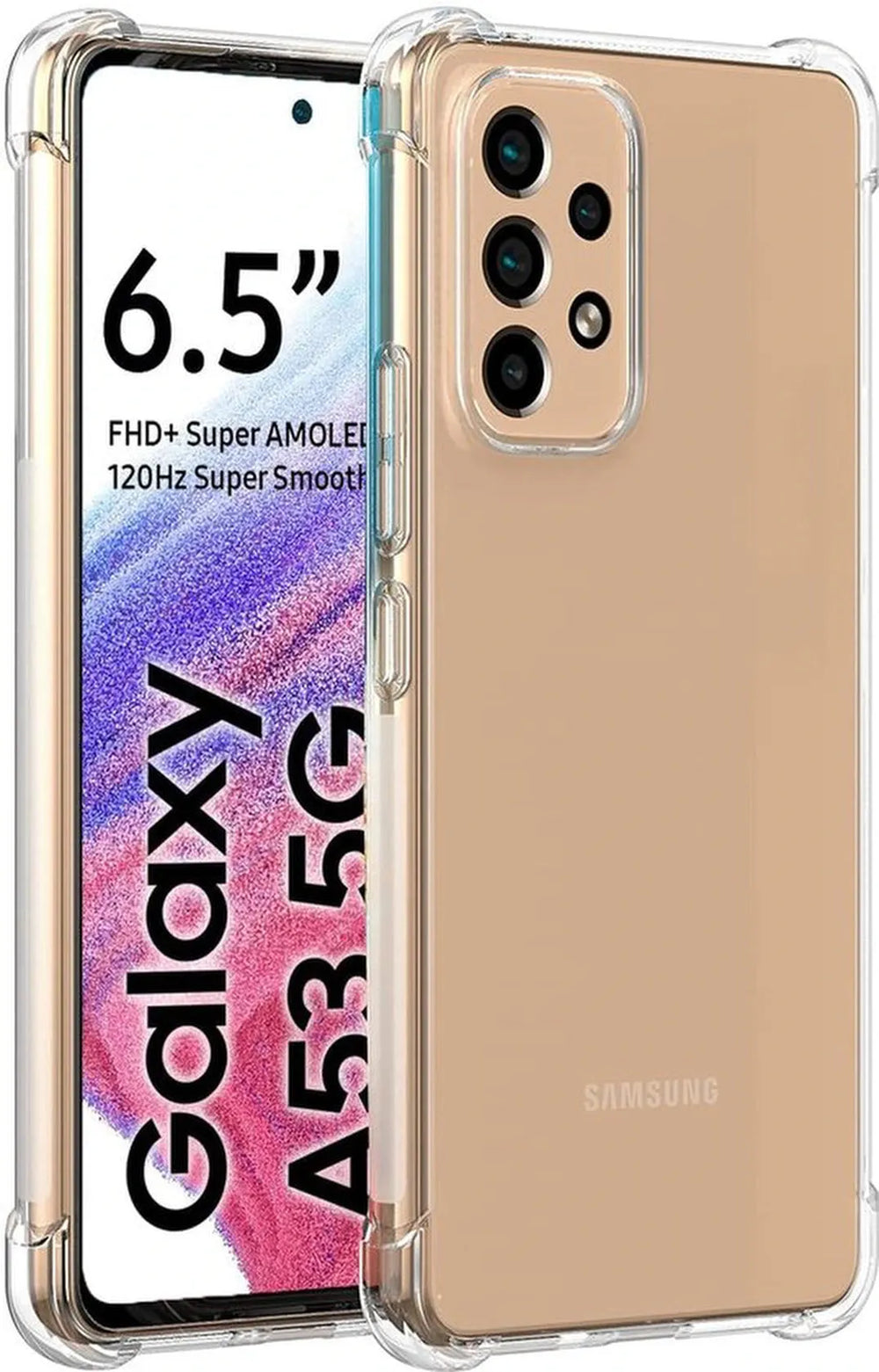 Samsung Galaxy A53 Hoesjes – Transparante Siliconen Backcover – Flexibel – Schokbestendig-Ilumina Benelux