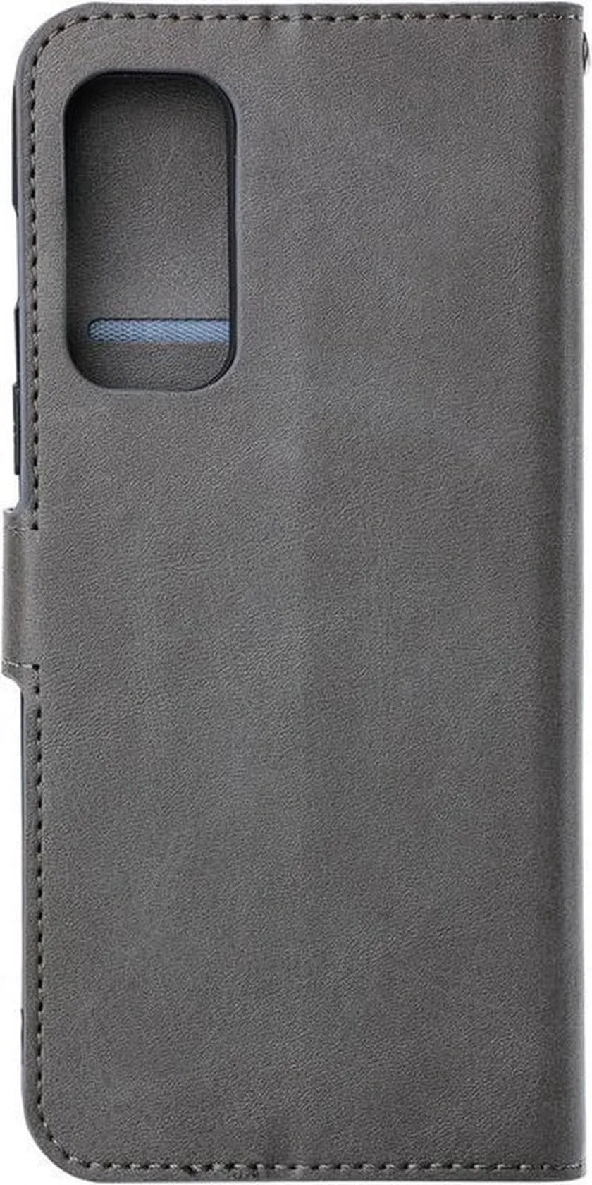 Oppo Reno 6 5G Hoesjes – Portemonnee Book Case – Pasjeshouder – 2x Gehard Glas Screenprotector – Grijs-Ilumina Benelux