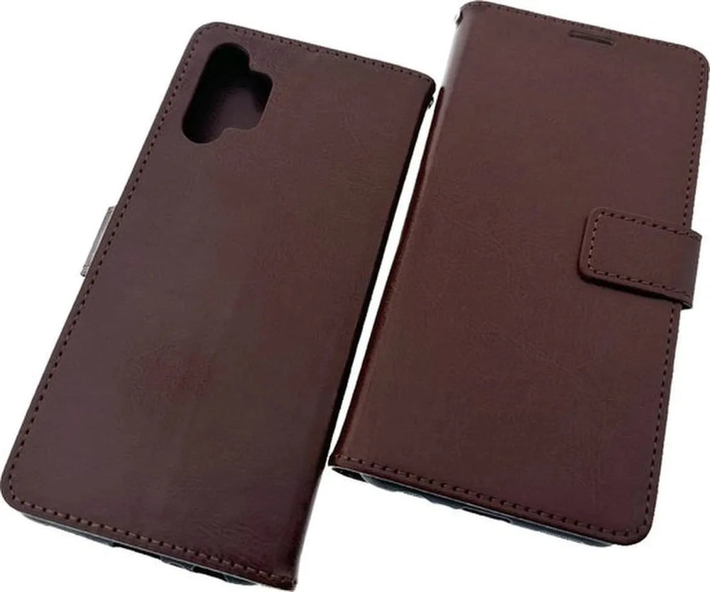 Samsung Galaxy A13 4G Hoesjes – Portemonnee Book Case – Pasjeshouder – Magneetsluiting – Bruin-Ilumina Benelux