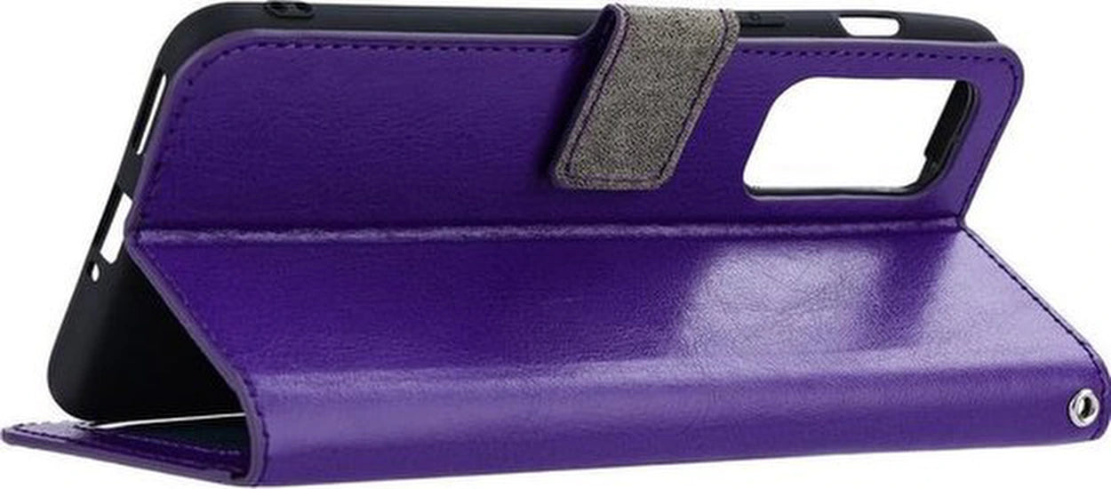 Motorola Edge 30 Hoesjes – Portemonnee Book Case – Pasjeshouder – Magneetsluiting – Paars