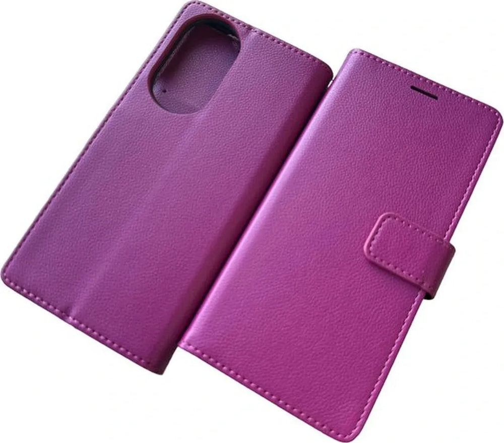 Motorola Edge 30 Pro Hoesjes – Portemonnee Book Case – Pasjeshouder – Magneetsluiting – Roze-Ilumina Benelux