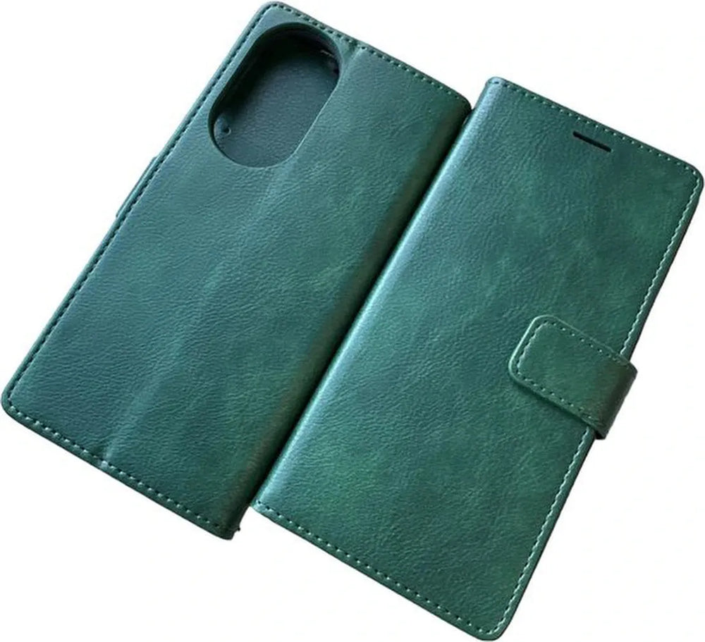 Motorola Edge 30 Pro Hoesjes – Portemonnee Book Case – Pasjeshouder – Magneetsluiting – Groen-Ilumina Benelux