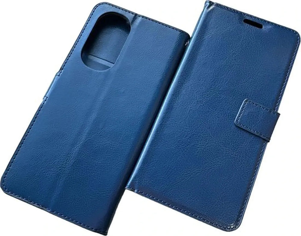 Motorola Edge 30 Pro Hoesjes – Portemonnee Book Case – Pasjeshouder – Magneetsluiting – Blauw-Ilumina Benelux