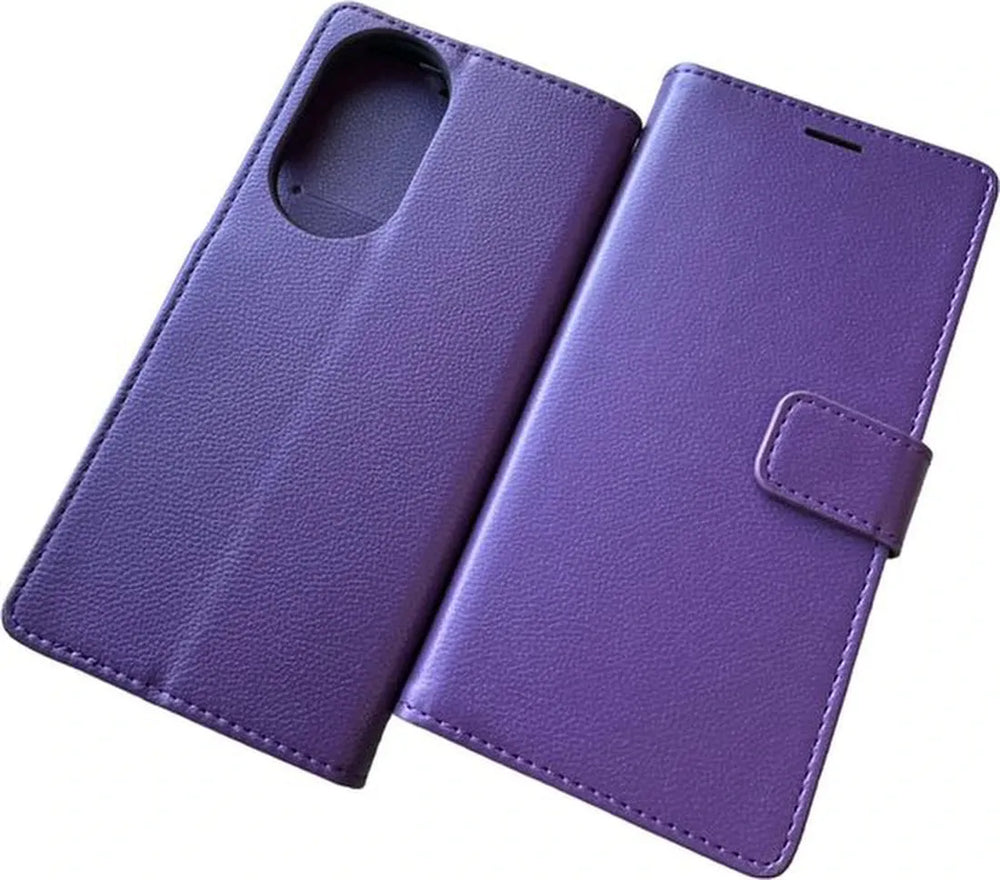 Motorola Edge 30 Pro Hoesjes – Portemonnee Book Case – Pasjeshouder – Magneetsluiting – Paars-Ilumina Benelux