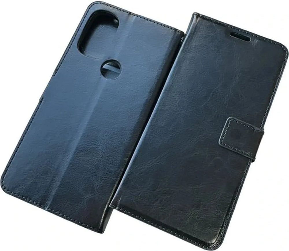 Motorola Moto G71 5G Hoesjes – Portemonnee Book Case – Pasjeshouder – Magneetsluiting – Zwart-Ilumina Benelux