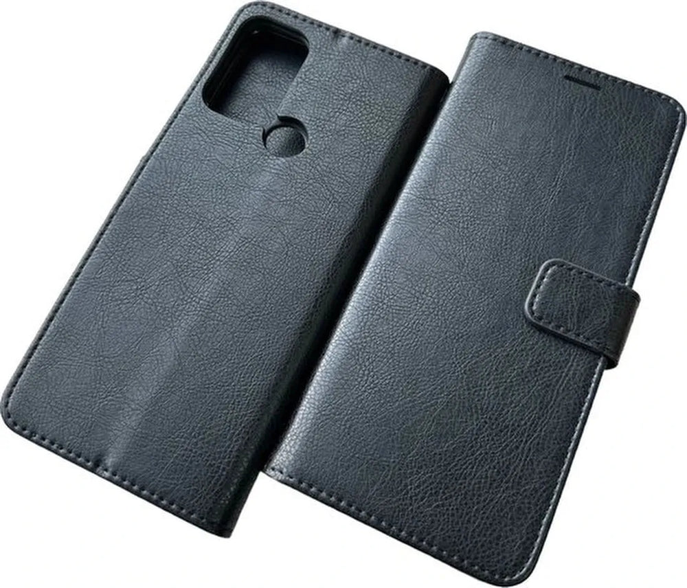 Motorola Moto G60s Hoesjes – Portemonnee Book Case – Pasjeshouder – Magneetsluiting – Zwart-Ilumina Benelux