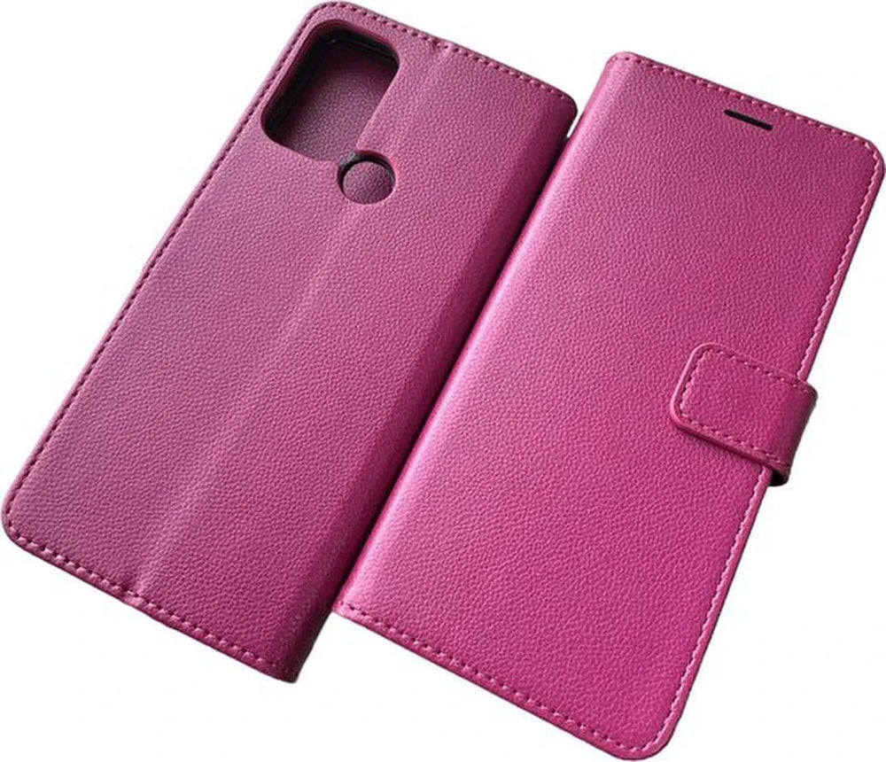 Motorola Moto G60s Hoesjes – Portemonnee Book Case – Pasjeshouder – Magneetsluiting – Roze-Ilumina Benelux