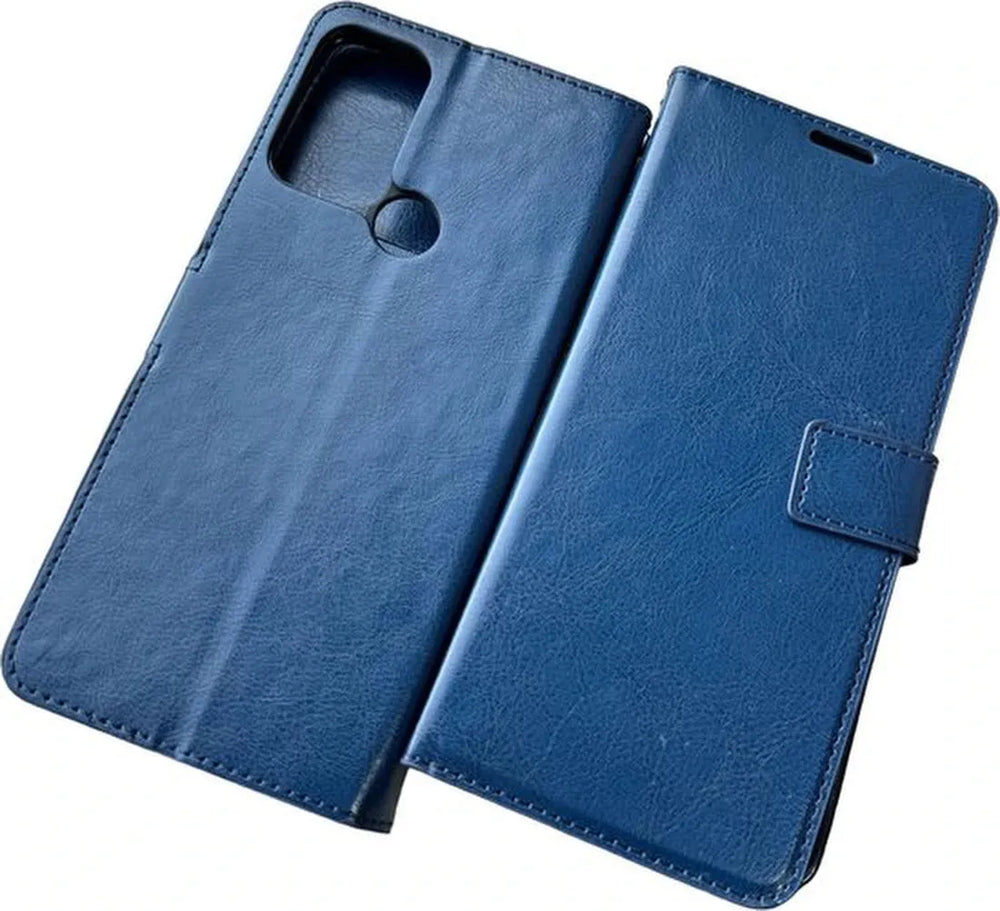 Motorola Moto G60s Hoesjes – Portemonnee Book Case – Pasjeshouder – Magneetsluiting – Blauw-Ilumina Benelux