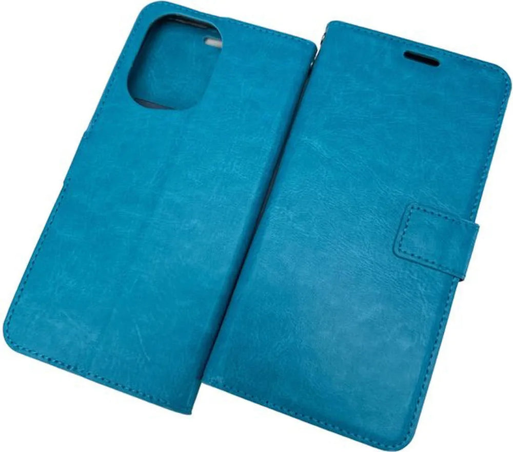 Oppo Find X5 Pro Hoesjes – Portemonnee Book Case – Pasjeshouder – 2x Gehard Glas Screenprotector – Turquoise-Ilumina Benelux