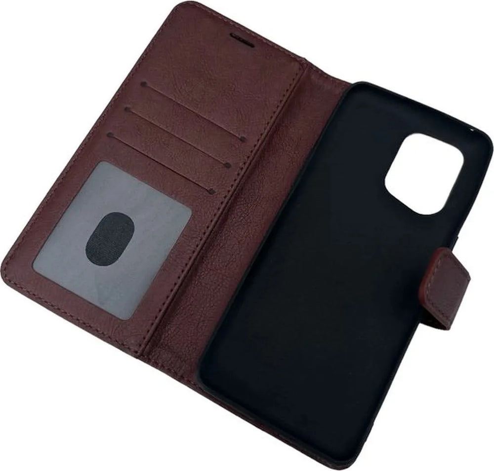 Oppo Find X5 Pro Hoesjes – Portemonnee Book Case – Magneetsluiting – 2x Screenprotector Gehard Glas – Bruin-Ilumina Benelux