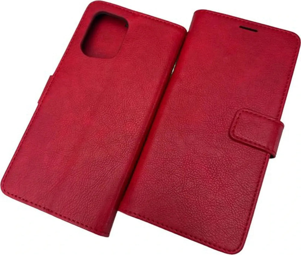 Oppo Find X5 Pro Hoesjes – Portemonnee Book Case – Pasjeshouder – Magneetsluiting – Rood-Ilumina Benelux