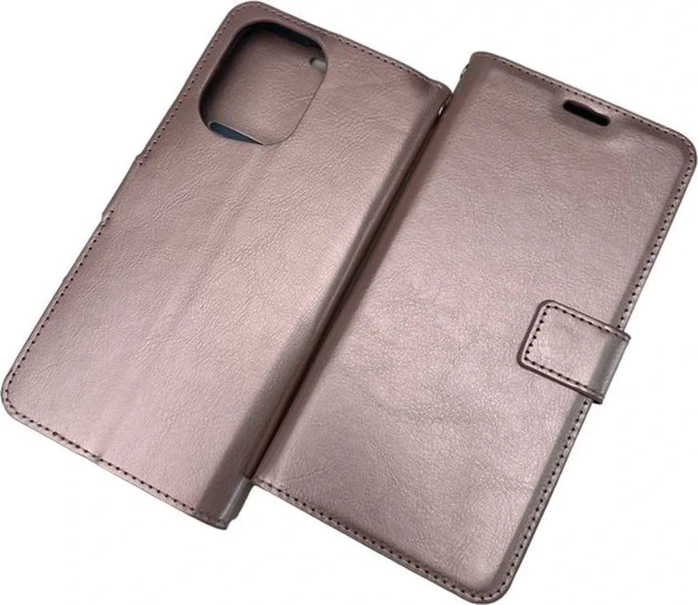 Oppo Find X5 Pro Hoesjes – Portemonnee Book Case – Pasjeshouder – Magneetsluiting – Roségoud-Ilumina Benelux
