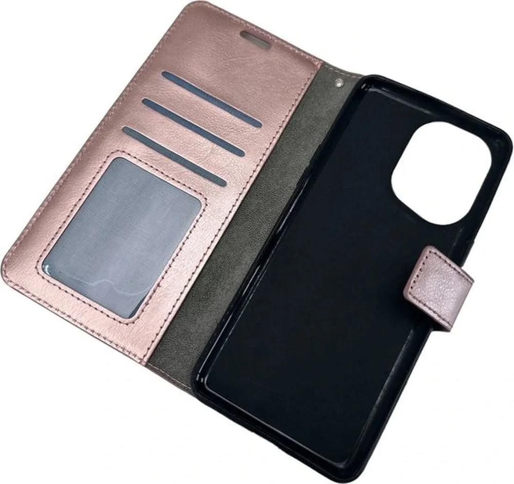 Oppo Find X5 Pro Hoesjes – Portemonnee Book Case – Pasjeshouder – Magneetsluiting – Roségoud-Ilumina Benelux