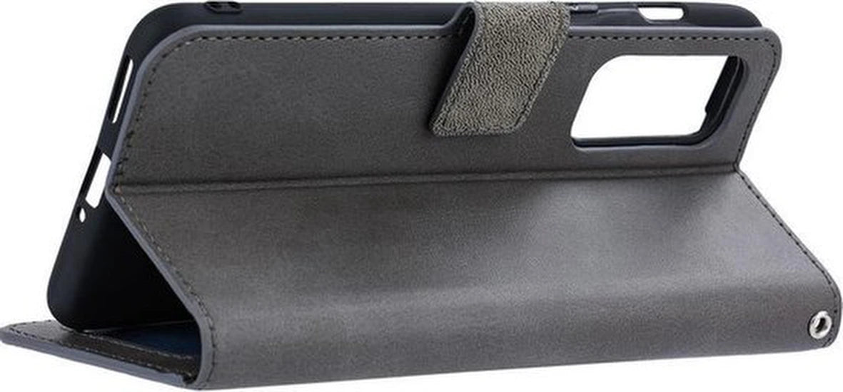 Portemonnee Book Case Hoesje Geschikt voor: Samsung Galaxy M52 5G - grijs
