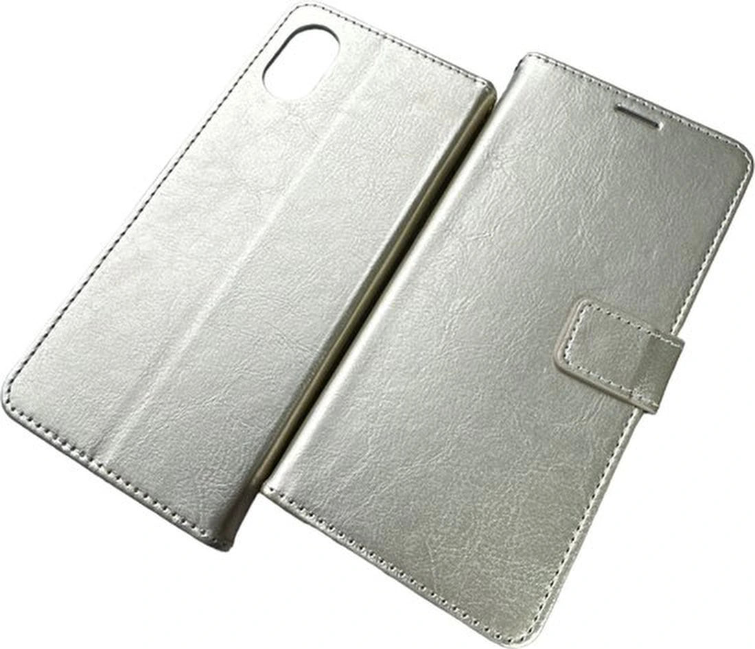 Portemonnee BookCase Hoesje + 2 Pack Screenprotector Glas Geschikt voor: Samsung Galaxy A03 Core -goud