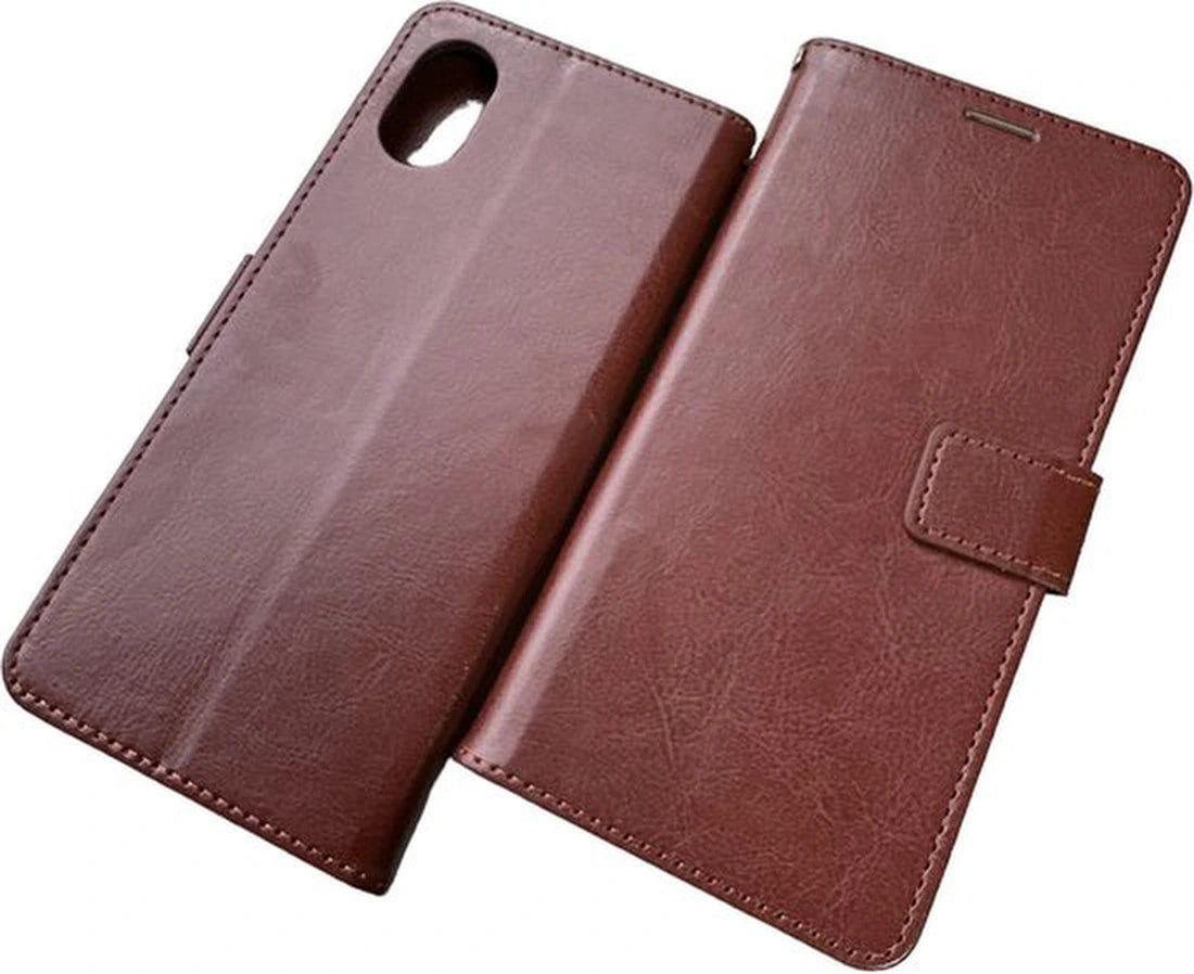 Portemonnee Book Case Hoesje Geschikt voor: Samsung Galaxy A03 Core - Bruin
