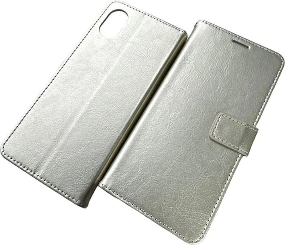 Samsung Galaxy A03 Core Hoesjes – Portemonnee Book Case – Pasjeshouder – Magneetsluiting – Goud-Ilumina Benelux
