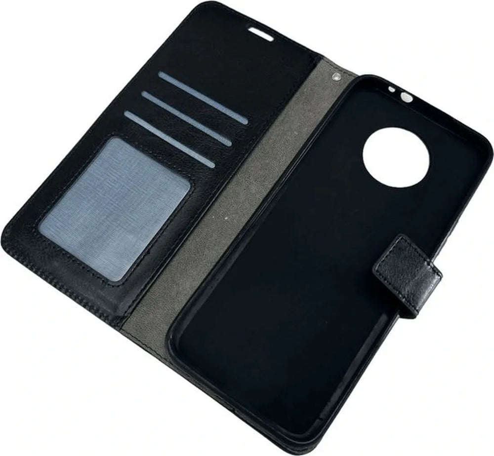 Nokia G50 Hoesjes – Portemonnee Book Case – Pasjeshouder – 2x Gehard Glas Screenprotector – Zwart-Ilumina Benelux
