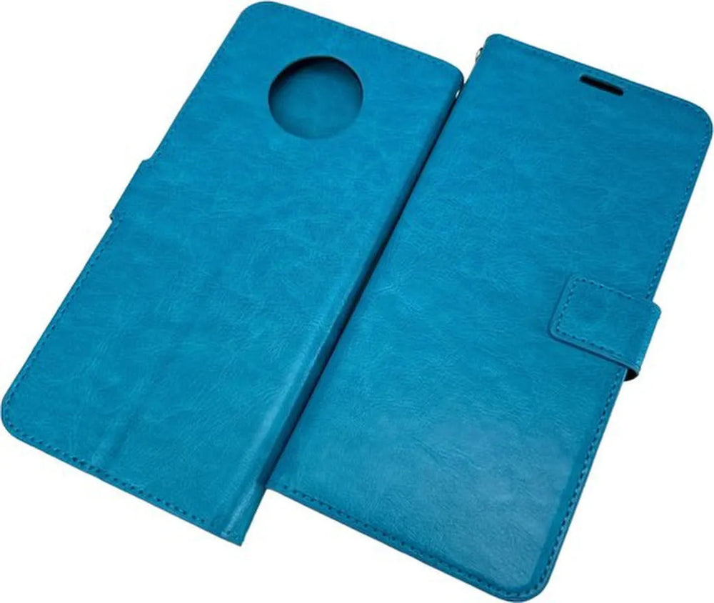 Nokia G50 Hoesjes – Portemonnee Book Case – Pasjeshouder – 2x Gehard Glas Screenprotector – Turquoise-Ilumina Benelux