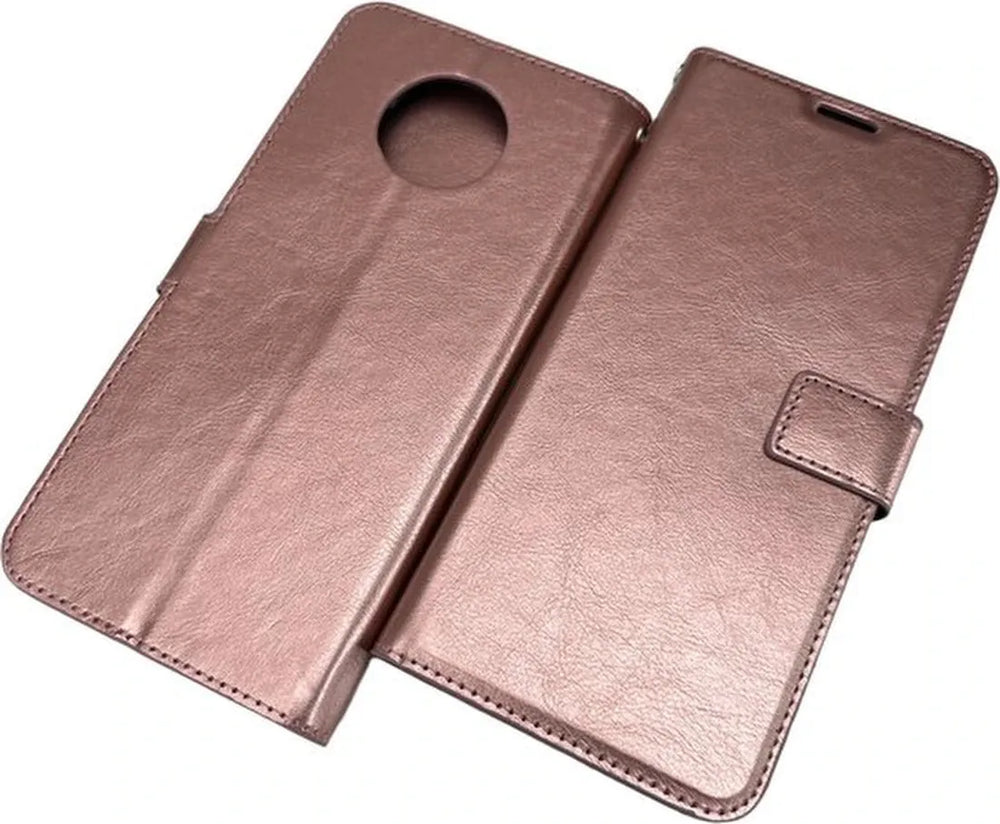 Nokia G50 Hoesjes – Portemonnee Book Case – Pasjeshouder – 2x Gehard Glas Screenprotector – Roségoud-Ilumina Benelux