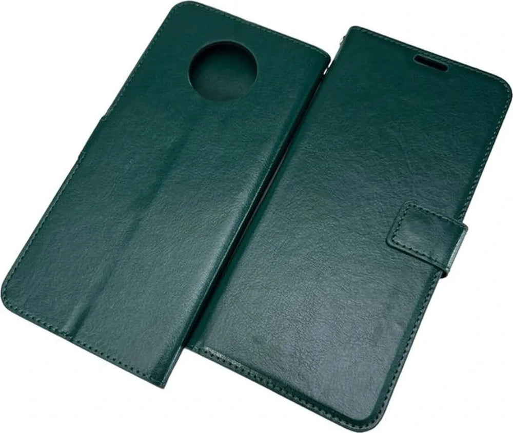 Nokia G50 Hoesjes – Portemonnee Book Case – Magneetsluiting – 2x Gehard Glas Screenprotector – Groen-Ilumina Benelux