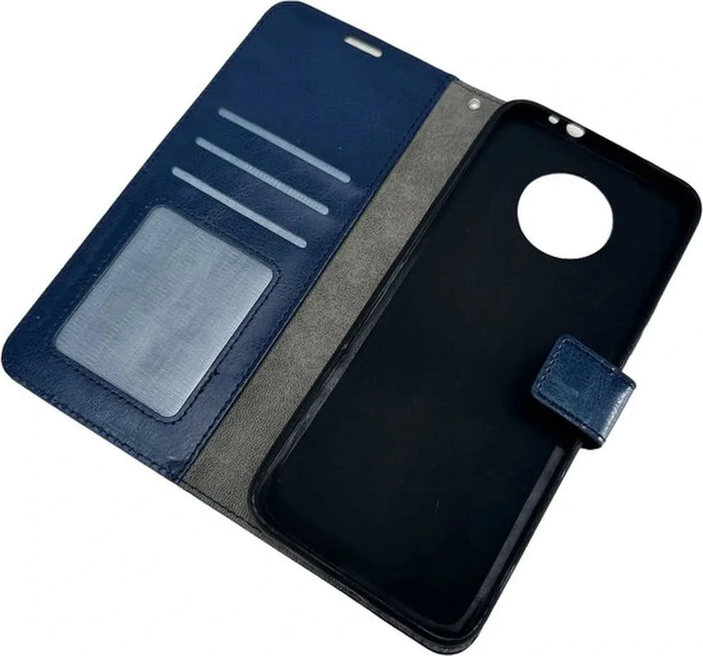 Nokia G50 Hoesjes – Portemonnee Book Case – Magneetsluiting – 2x Gehard Glas Screenprotector – Blauw-Ilumina Benelux