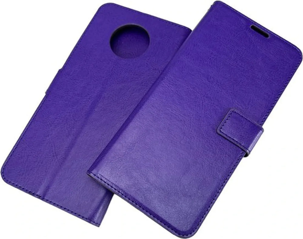 Nokia G50 Hoesjes – Portemonnee Book Case – Pasjeshouder – 2x Gehard Glas Screenprotector – Paars-Ilumina Benelux