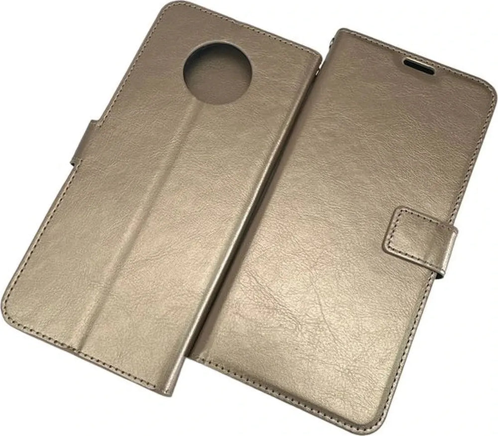 Nokia G50 Hoesjes – Portemonnee Book Case – Pasjeshouder – Magneetsluiting – Goud-Ilumina Benelux