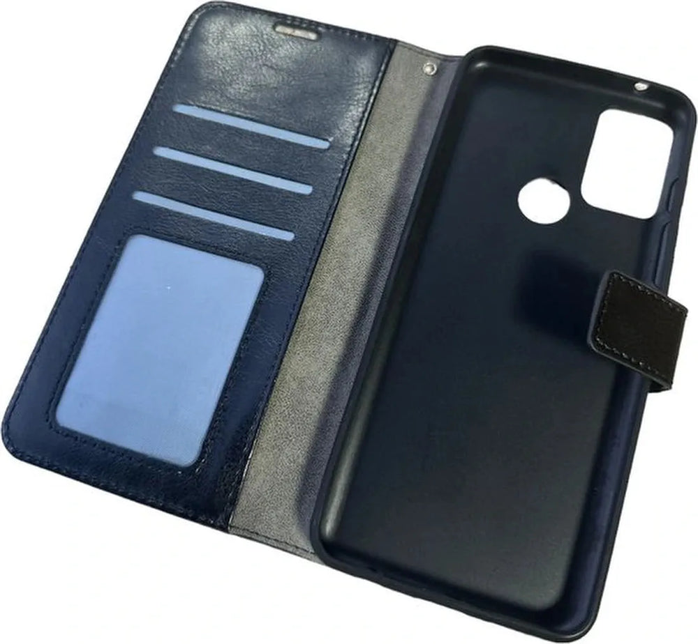 Motorola Moto G50 Hoesjes – Portemonnee Book Case – Pasjeshouder – Magneetsluiting – Zwart-Ilumina Benelux