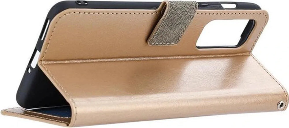 Xiaomi 11T / 11T Pro Hoesjes – Portemonnee Book Case – Pasjeshouder – Magneetsluiting – Goud-Ilumina Benelux