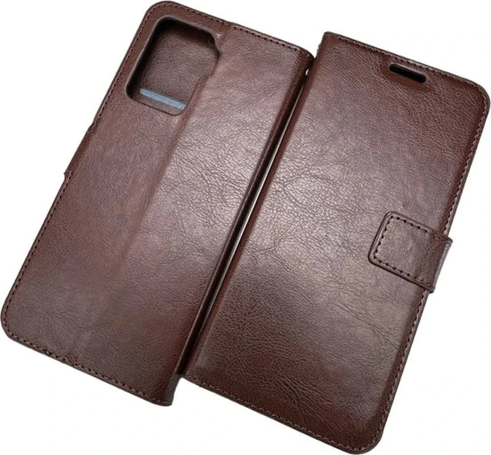 Oppo Reno 5Z / Reno 5 Lite Hoesjes – Portemonnee Book Case – Pasjeshouder – Magneetsluiting – Bruin-Ilumina Benelux