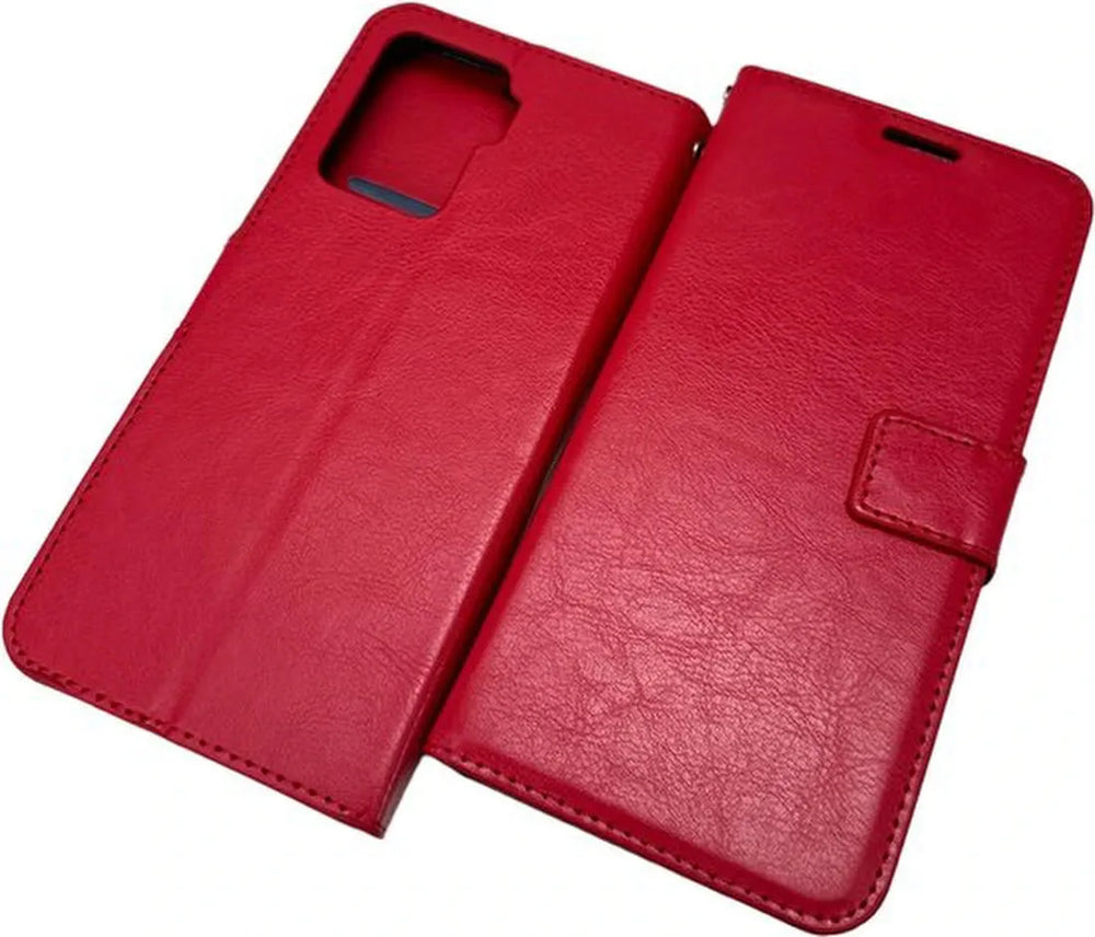 Oppo Reno 5Z / Reno 5 Lite Hoesjes – Portemonnee Book Case – Pasjeshouder – Magneetsluiting – Rood-Ilumina Benelux