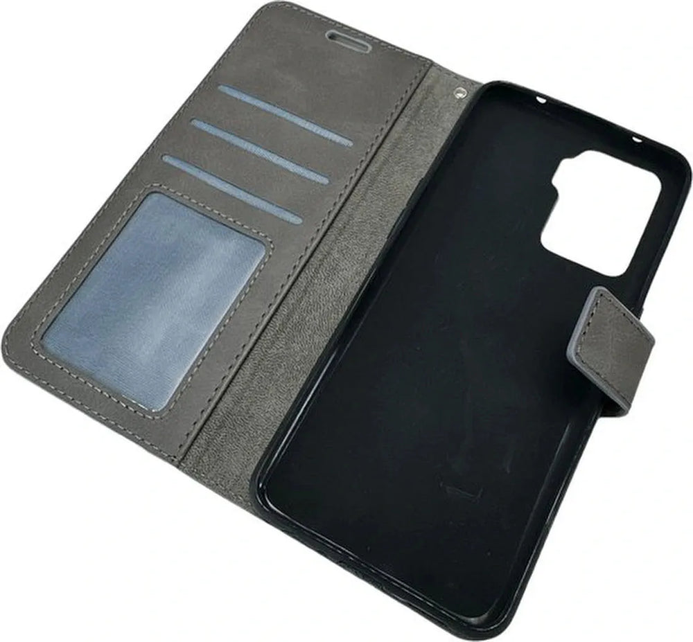 Oppo Reno 5Z / Reno 5 Lite Hoesjes – Portemonnee Book Case – Pasjeshouder – Magneetsluiting – Grijs-Ilumina Benelux