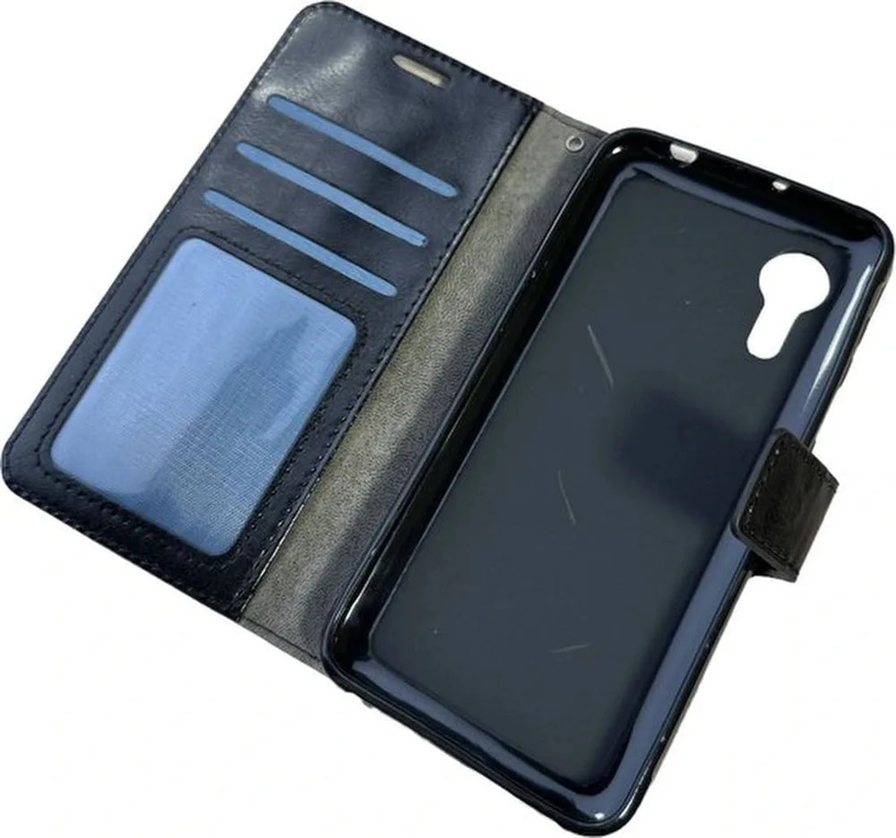 Samsung Galaxy XCover 5 Hoesjes – Portemonnee Hoes – 2 Pack Screenprotector – Pasjeshouder – Zwart-Ilumina Benelux